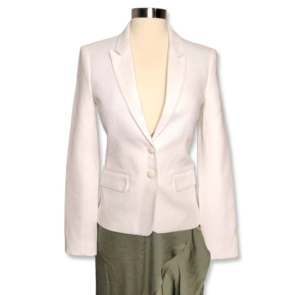 L'Agence Tweed Blazer in White Size 0 (see description)